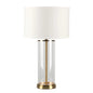 Left Bank Table Lamp - Brass with White Shade