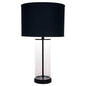 Left Bank Table Lamp - Black with Black Shade