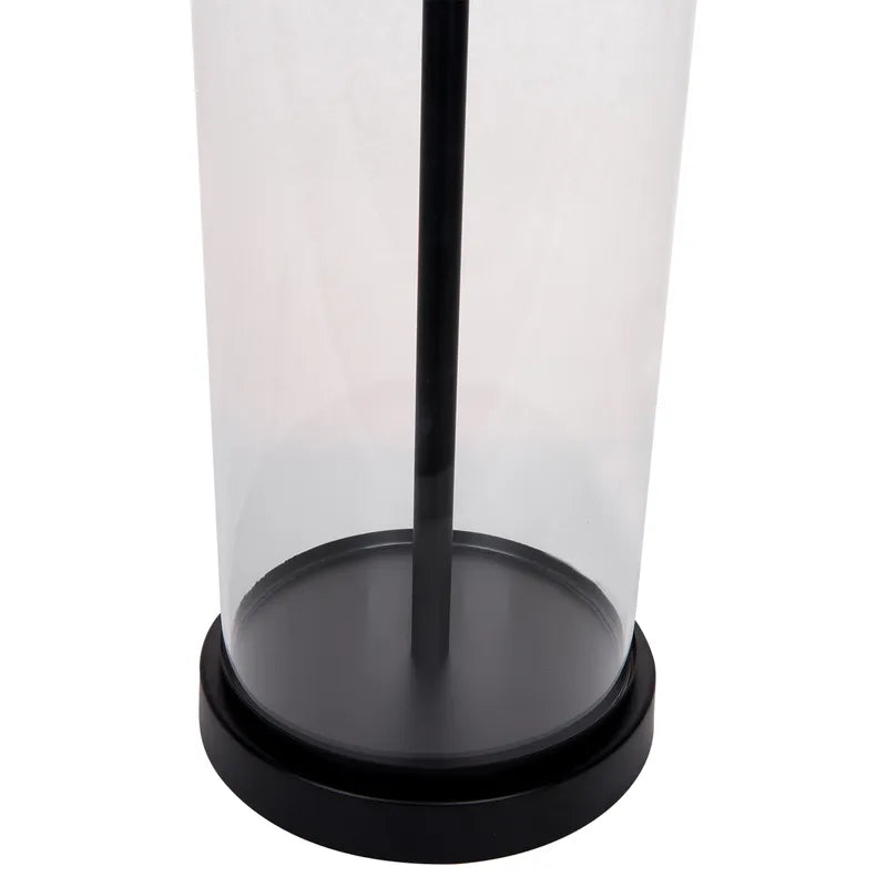 Left Bank Table Lamp - Black with Black Shade