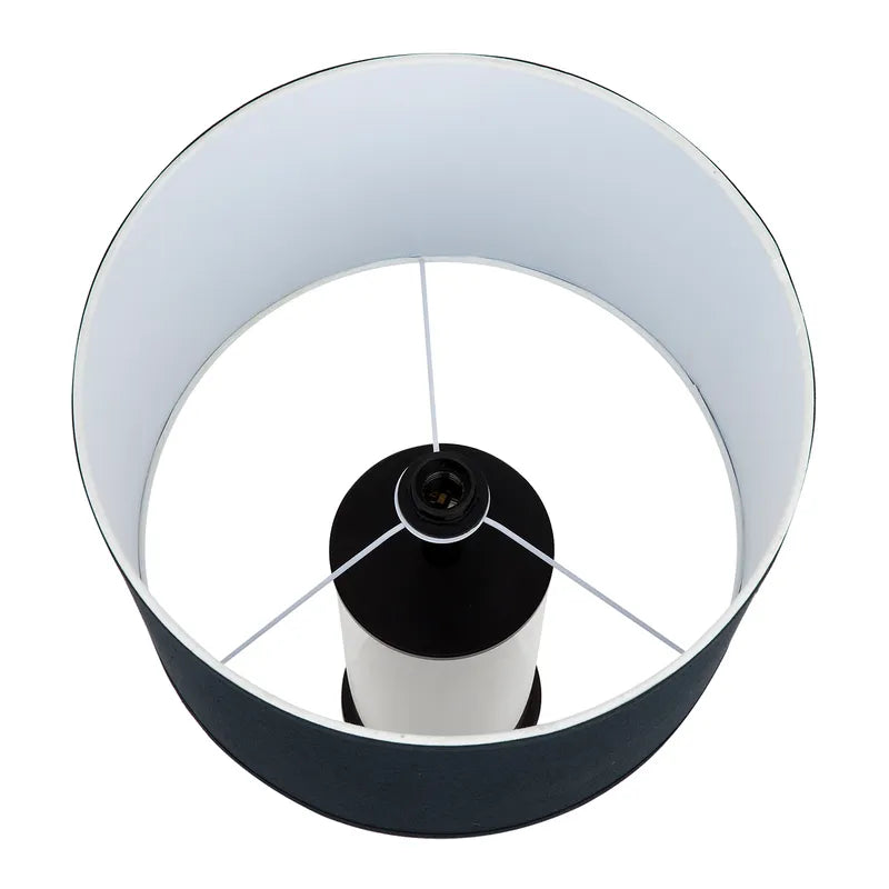 Left Bank Table Lamp - Black with Black Shade