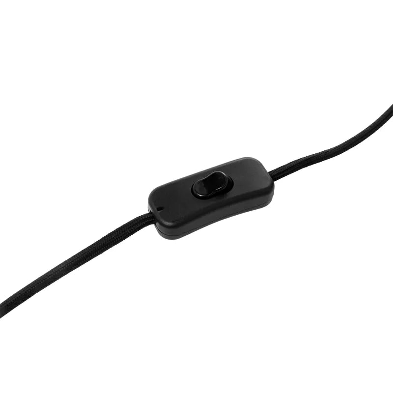 Left Bank Table Lamp - Black with Black Shade