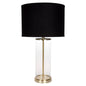 Left Bank Table Lamp - Brass with Black Shade
