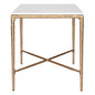 Heston Marble Square Side Table - Brass