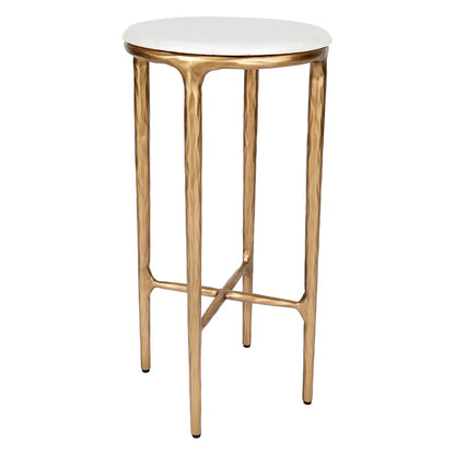 Heston Marble Petite Side Table - Brass