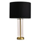 East Side Table Lamp - Brass w Black Shade