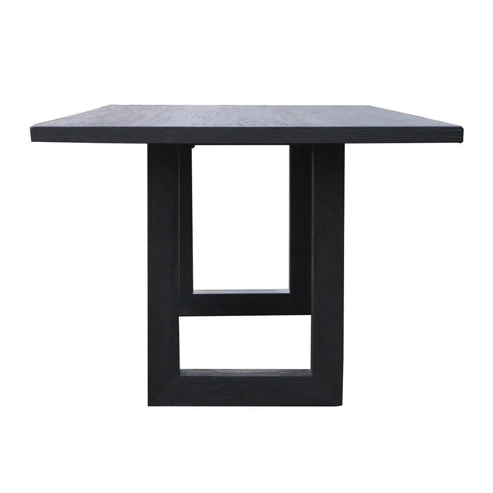 Leeton Oak Dining Table - 2.4m Black