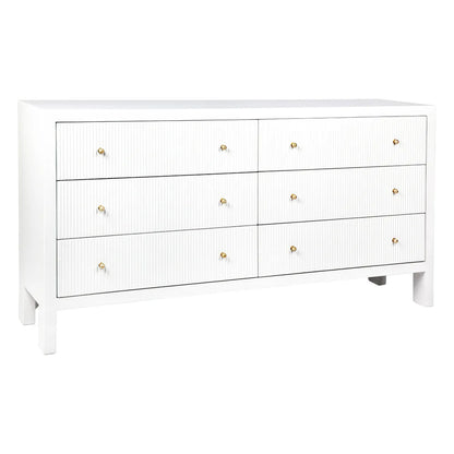 Ariana 6 Drawer Chest - White