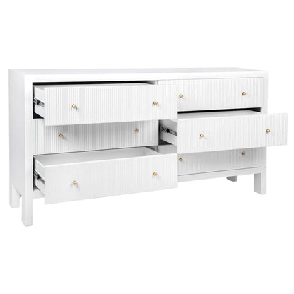 Ariana 6 Drawer Chest - White