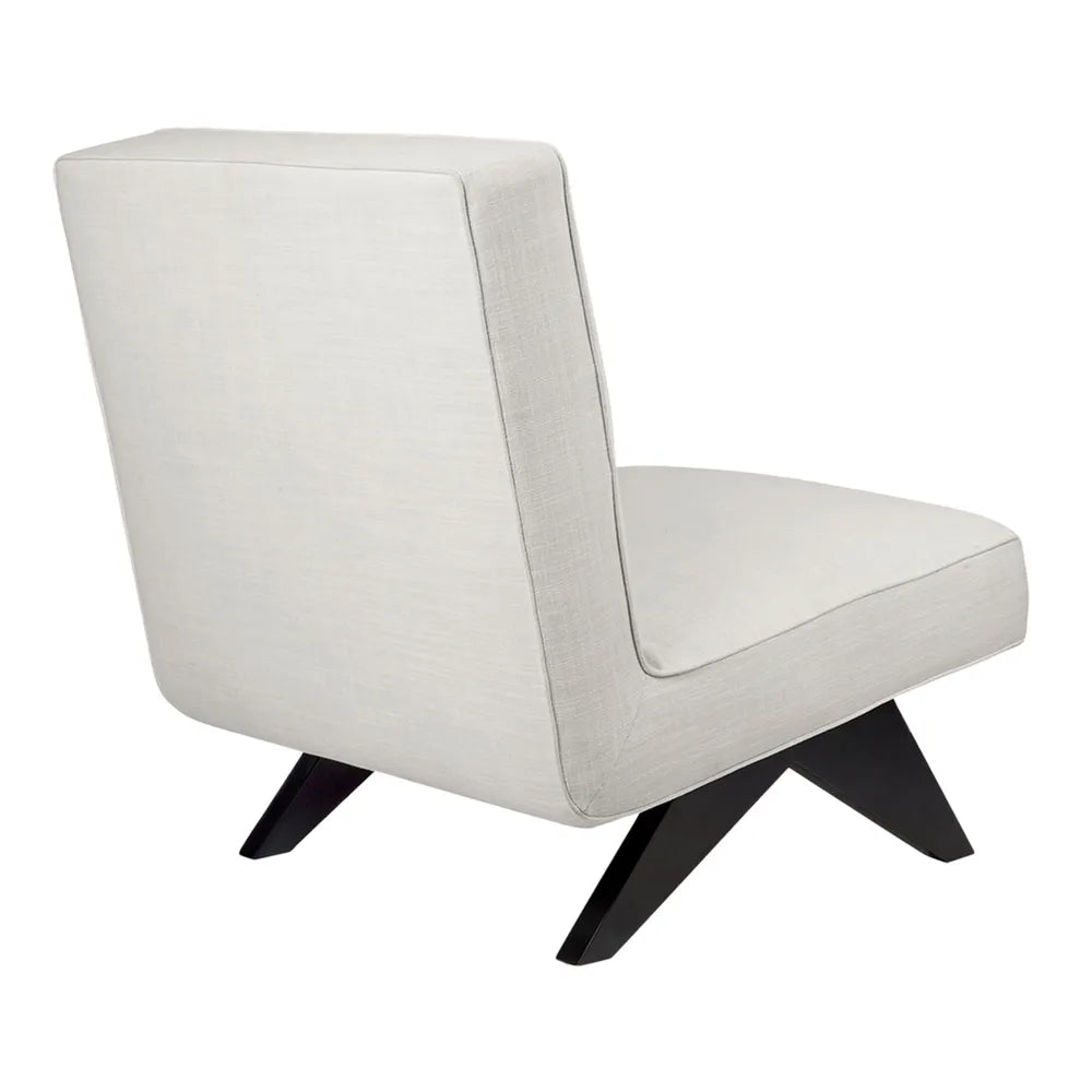 Martyn Slipper Chair - Off White Linen
