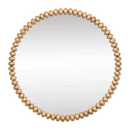 Esme Round Wall Mirror - Gold Leaf