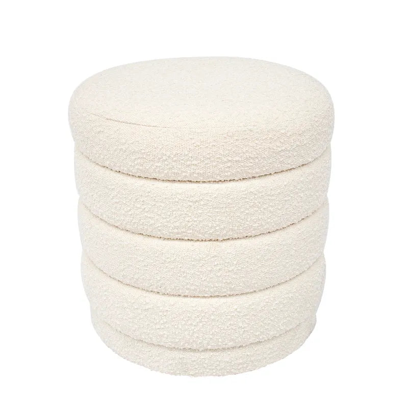 Demi Stool - White Boucle