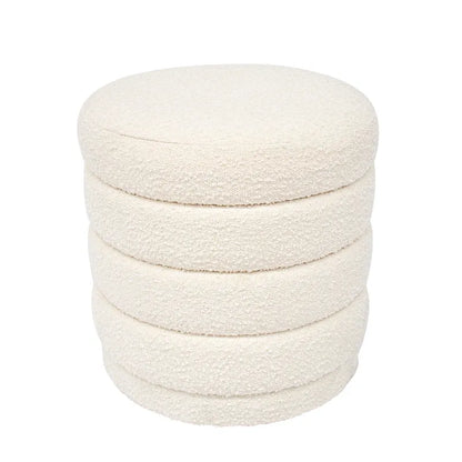 Demi Stool - White Boucle