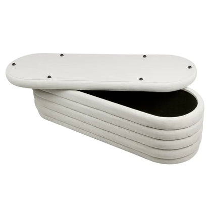 Demi Storage Bench Ottoman - Olive Velvet