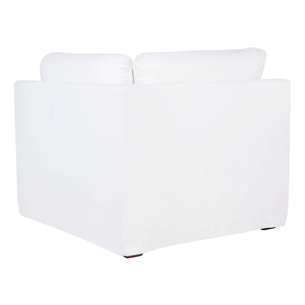 Birkshire Slip Cover Modular Corner Seat Chair - White Linen
