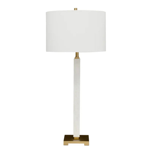 Essex Marble Table Lamp - White