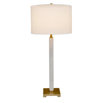 Essex Marble Table Lamp - White