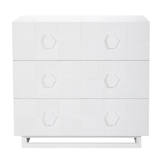 Alton 3 Drawer Chest - White