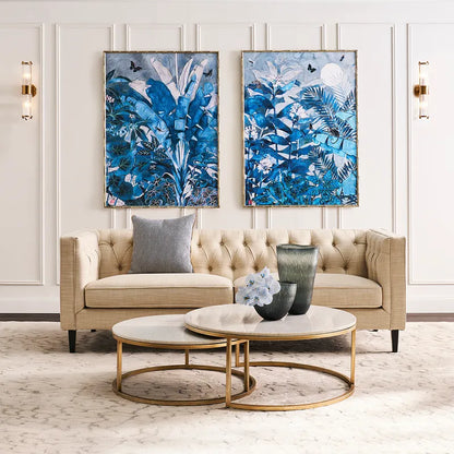 Jungle Blues Series III Enhanced Canvas Print