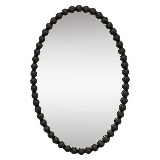 Esme Oval Wall Mirror - Black