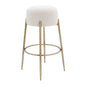 Nino Kitchen Stool - White Boucle