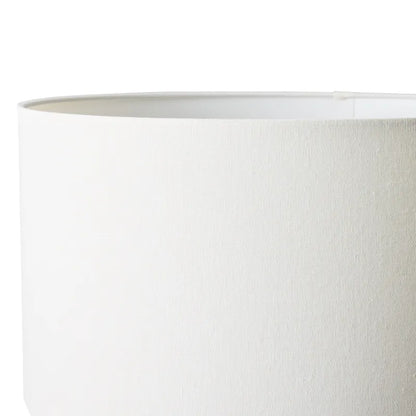 Mendoza Table Lamp - White w Off White Shade
