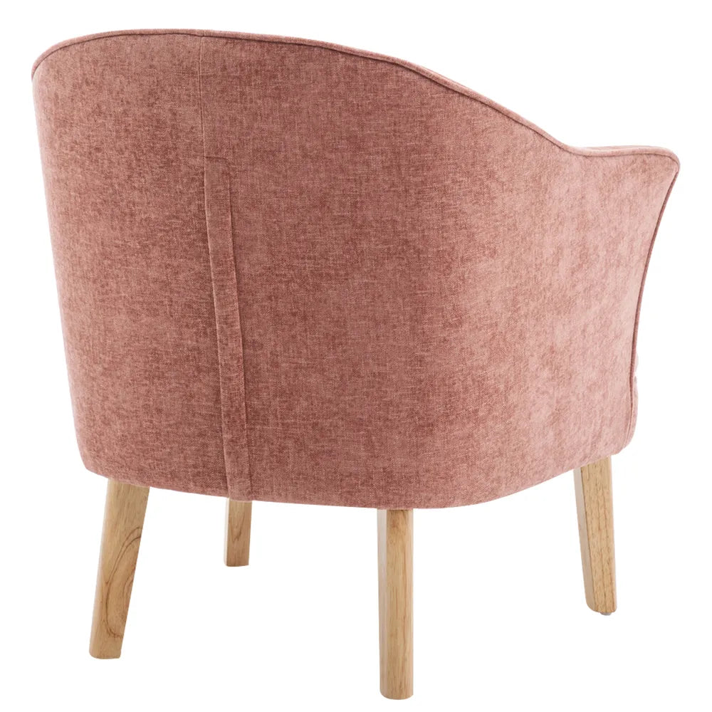 Elsa Arm Chair - Coral Chenille