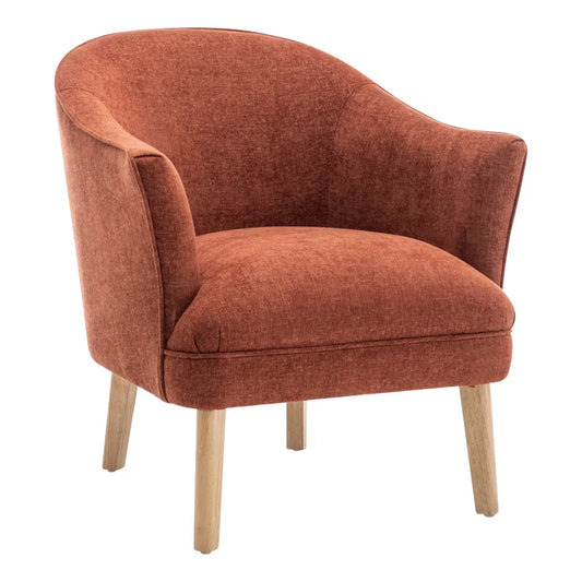 Elsa Arm Chair Chair - Terracotta Chenille