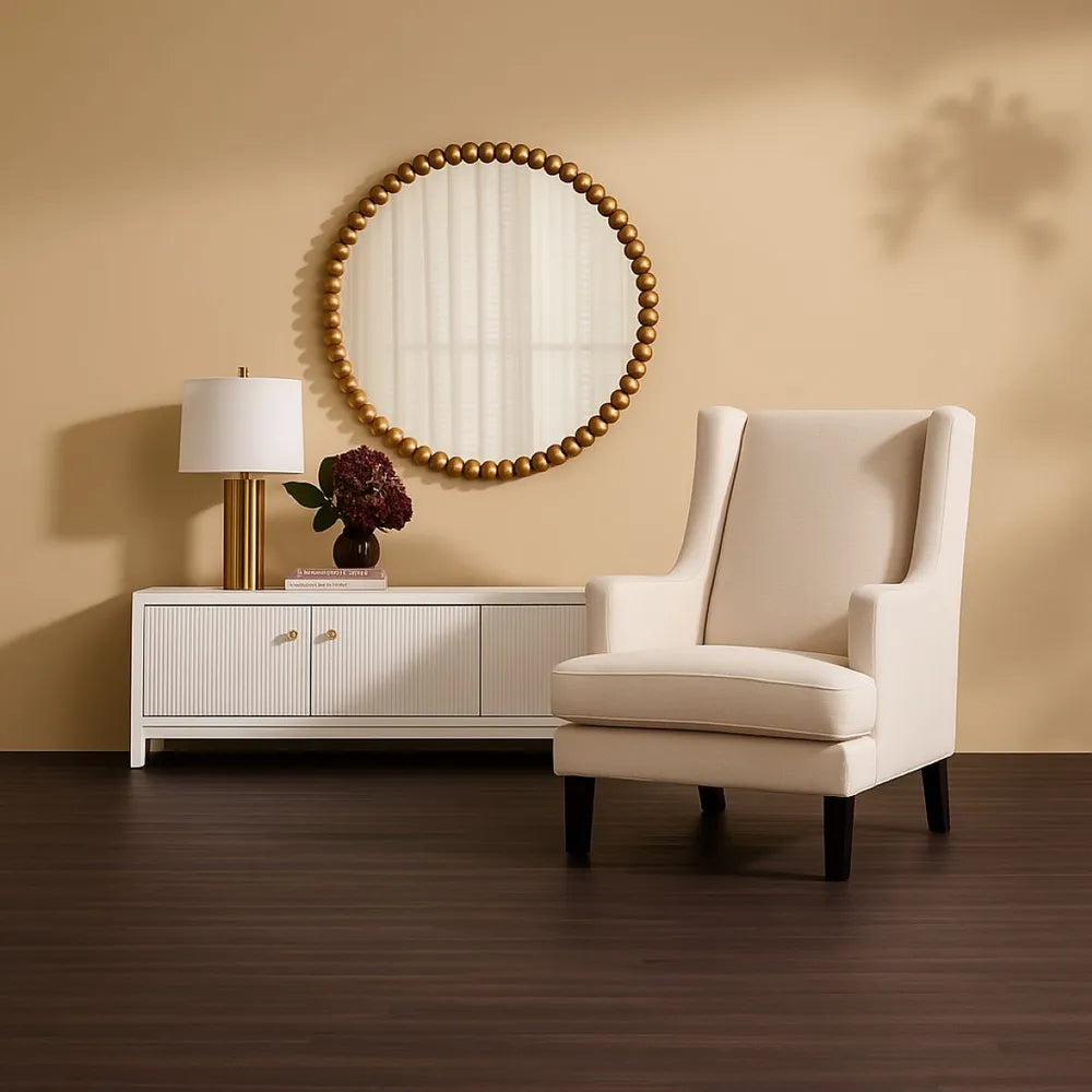 Gable Arm Chair Chair - Pearl Chenille