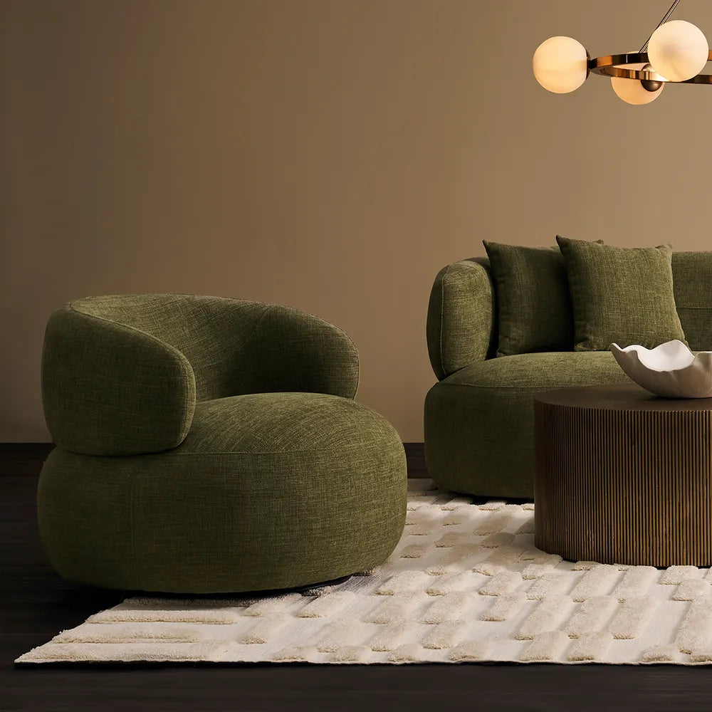 Greenwich Swivel Occasional Chair - Sage Chenille