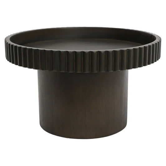 Blythe Footed Bowl - Large Dark Brown