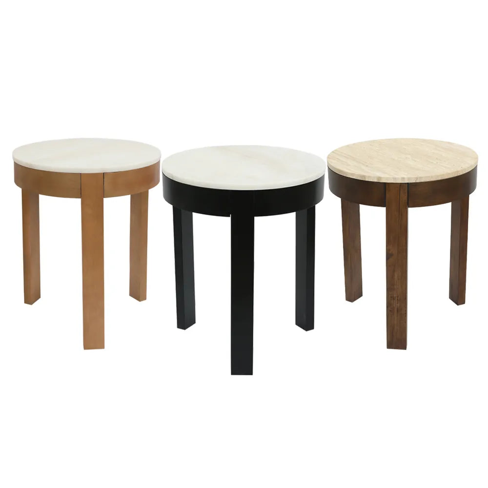 Oliver Marble Side Table - Large Black