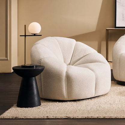 Avalon Swivel Occasional Chair - Cream Chenille