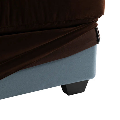 Birkshire Slip Cover Arm Chair - Dark Chocolate Velvet