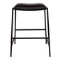 Kai Black Kitchen Stool - Black Vegan Leather