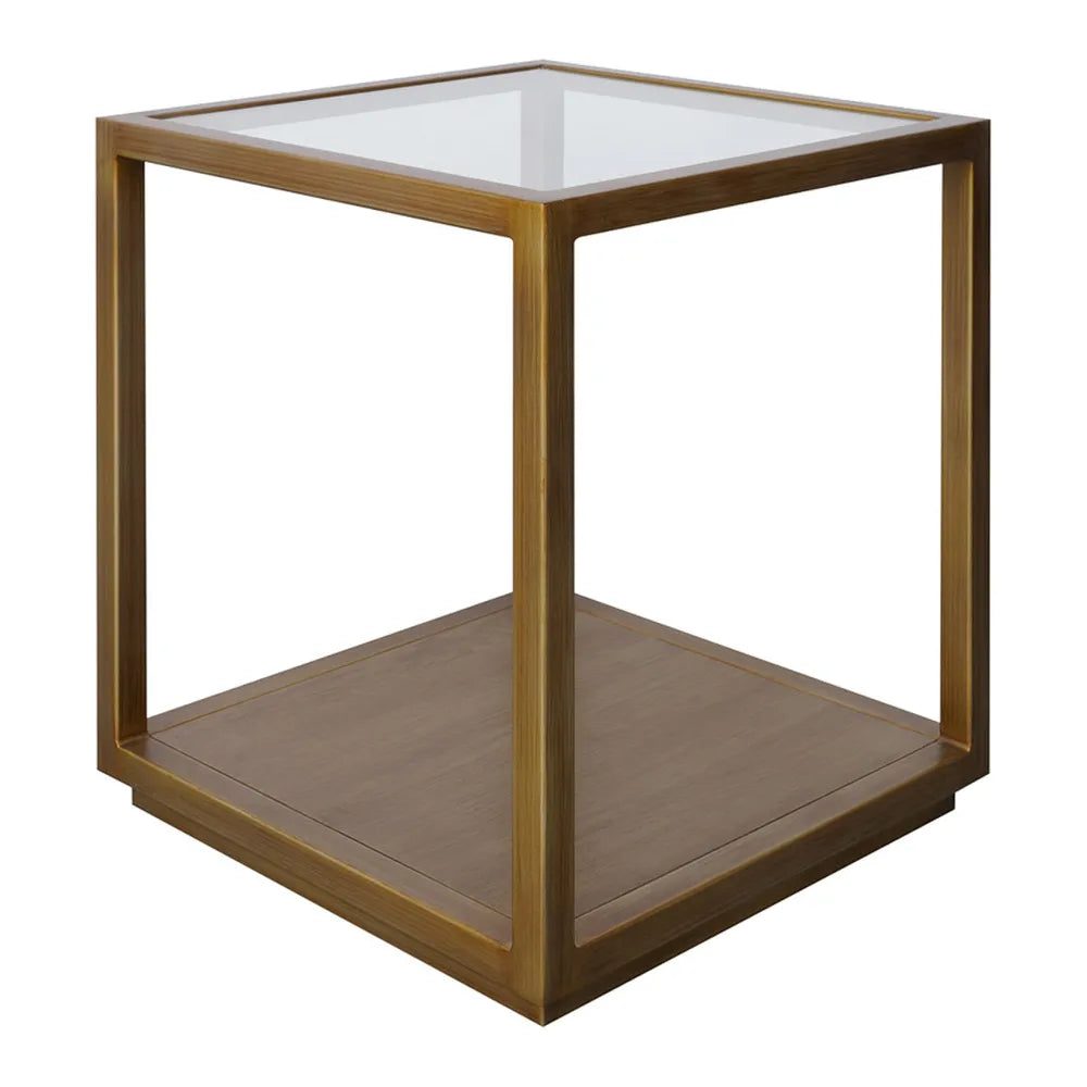 Sadie Square Side Table - Large Antique Gold