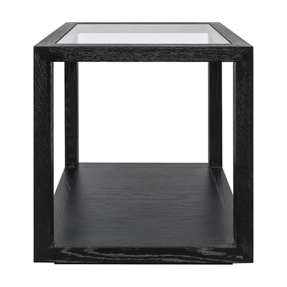 Sadie Oak Square Side Table - Medium Black