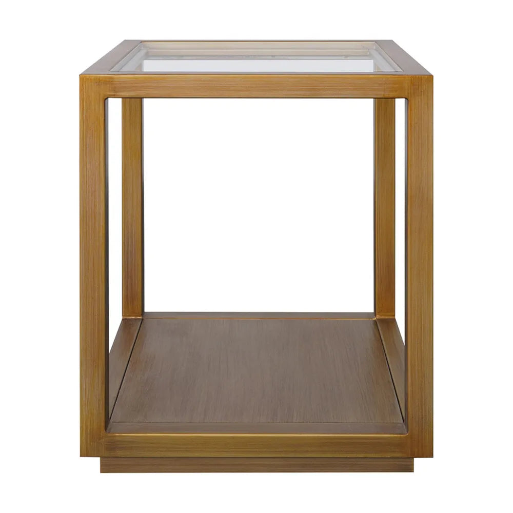 Sadie Square Side Table - Medium Antique Gold