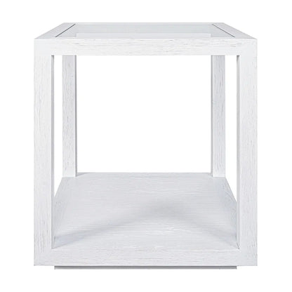 Sadie Oak Square Side Table - Medium White