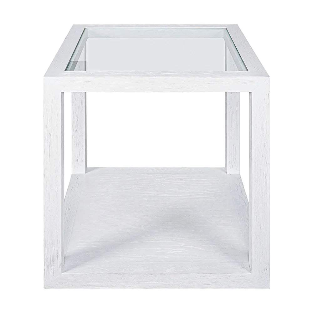 Sadie Oak Square Side Table - Medium White