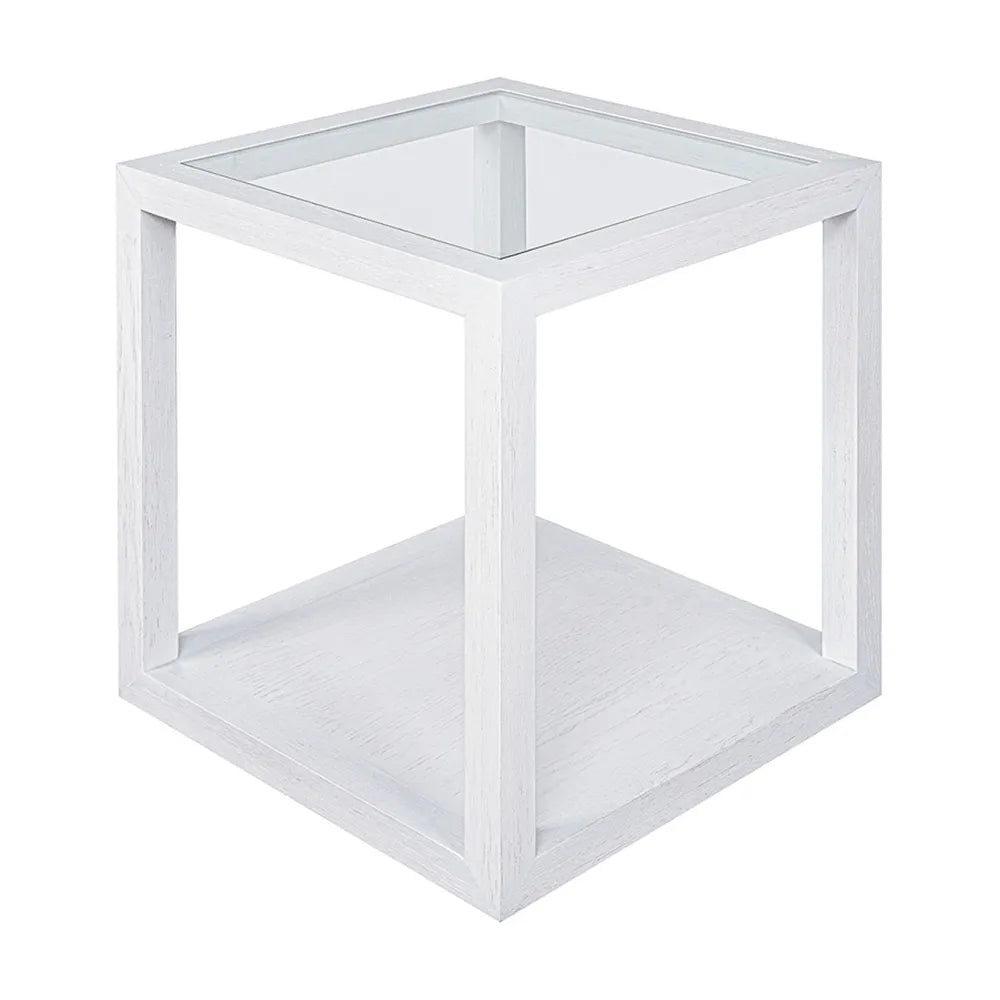 Sadie Oak Square Side Table - Medium White
