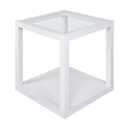 Sadie Oak Square Side Table - Medium White