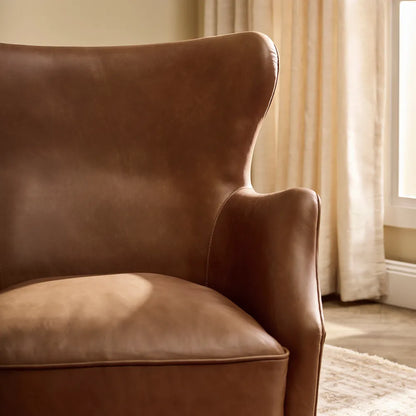Marlon Arm Chair - Dark Brown Leather