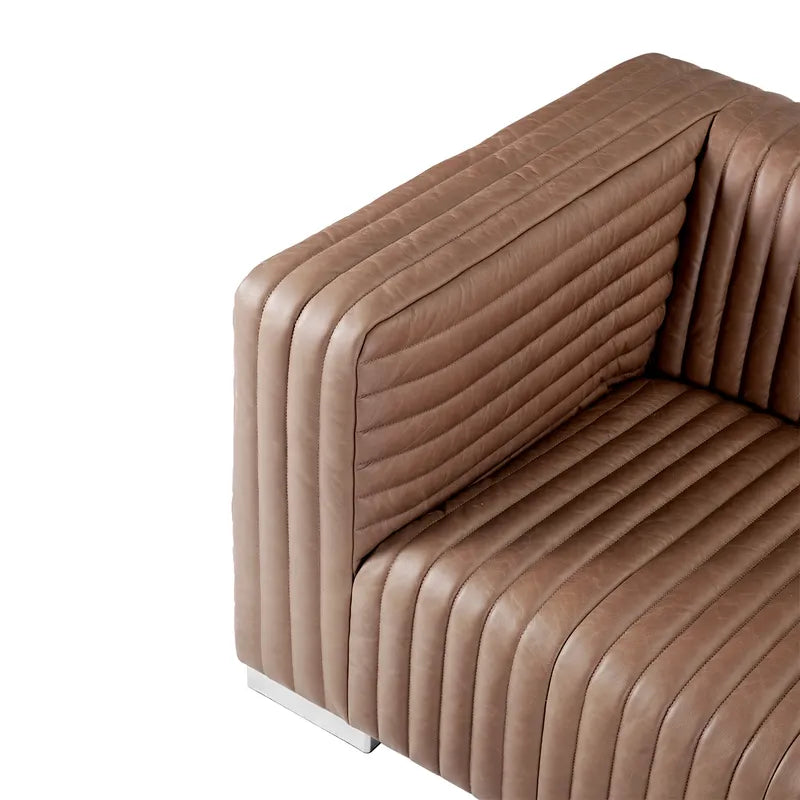 Granger 3 Seater Sofa - Dark Brown Leather