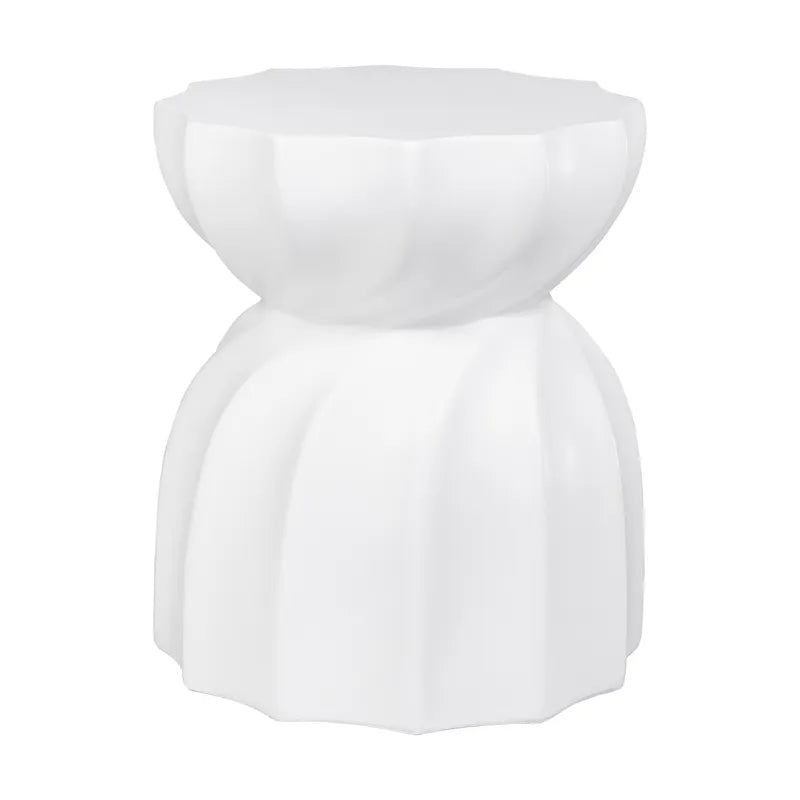 Swirl Concrete Stool - White