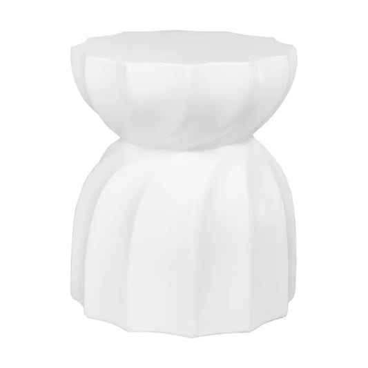 Swirl Concrete Stool - White