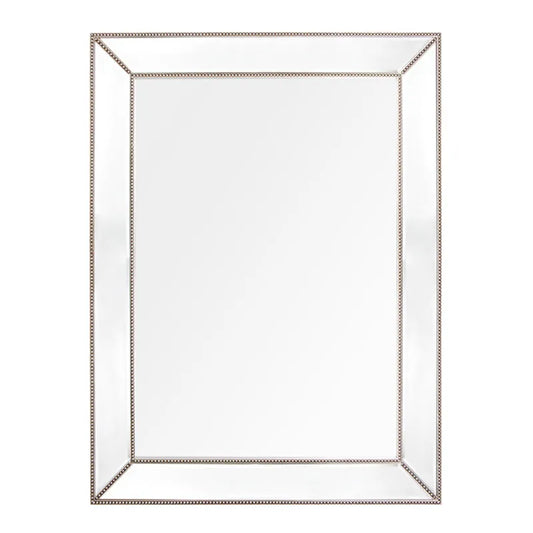Zeta Wall Mirror - Large Antique Silver