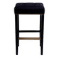 Canyon Black Bar Stool - Black Cotton