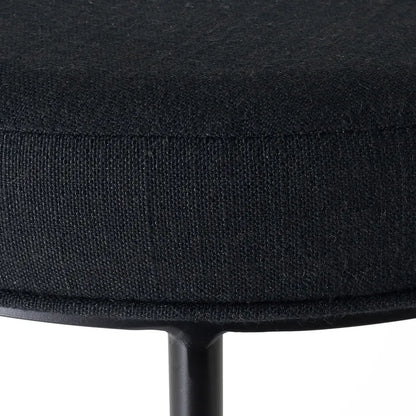 Blackley Black Iron Bar Stool - Black Linen