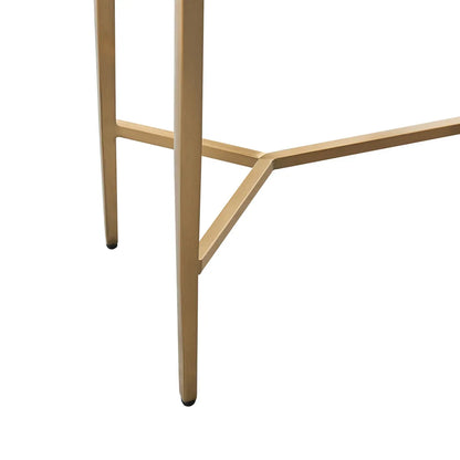 Chloe Rippled Glass Console Table - Large Gold
