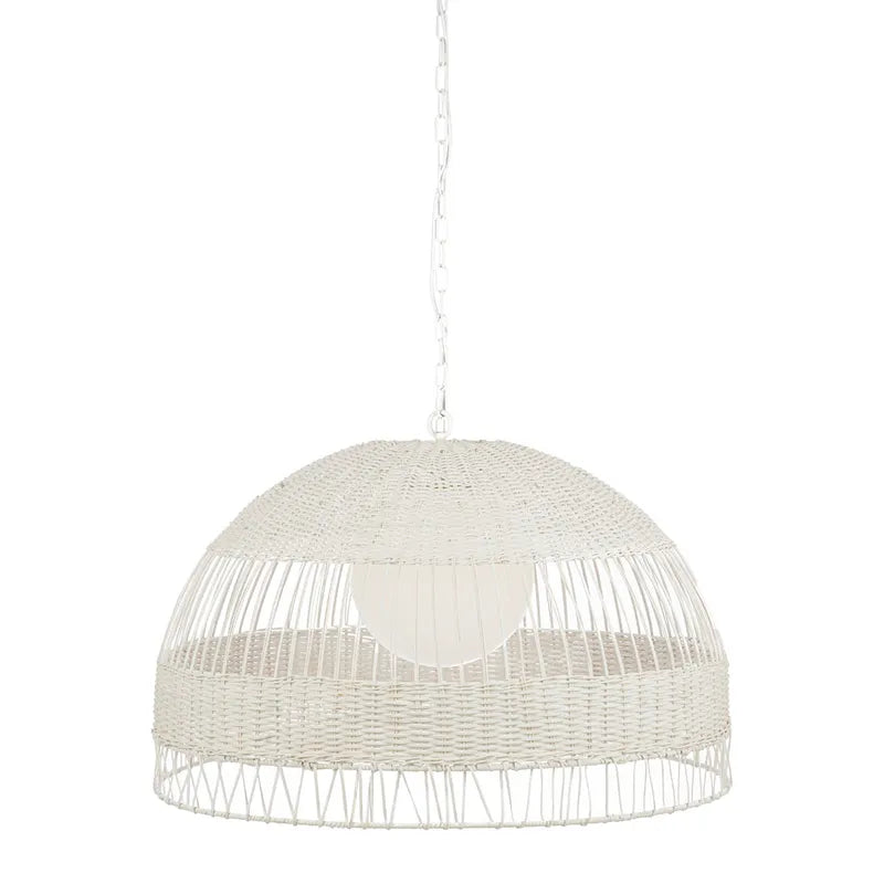 Fortaleza Rattan Pendant - Large White